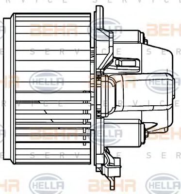 Вентилятор салона BEHR HELLA SERVICE 8EW 351 039-331