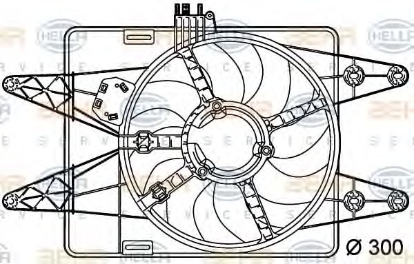 Вентилятор, охлаждение двигателя BEHR HELLA SERVICE 8EW 351 039-481