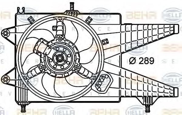 Вентилятор, охлаждение двигателя BEHR HELLA SERVICE 8EW 351 039-651