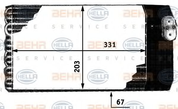 Испаритель, кондиционер BEHR HELLA SERVICE 8FV 351 210-581