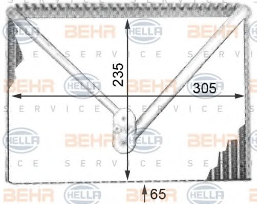 Испаритель, кондиционер BEHR HELLA SERVICE 8FV 351 211-201