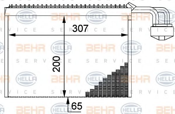 Испаритель, кондиционер BEHR HELLA SERVICE 8FV 351 211-711