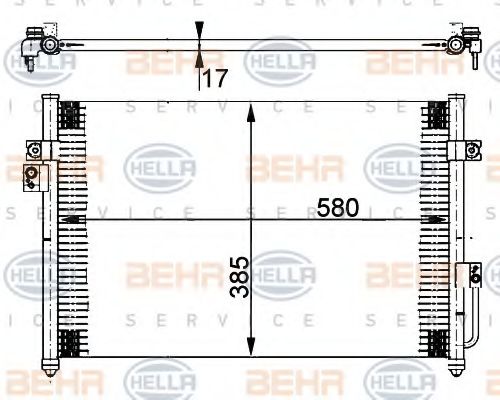 Конденсатор, кондиционер BEHR HELLA SERVICE 8FC 351 302-231
