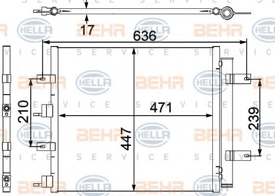 Конденсатор, кондиционер BEHR HELLA SERVICE 8FC 351 304-181