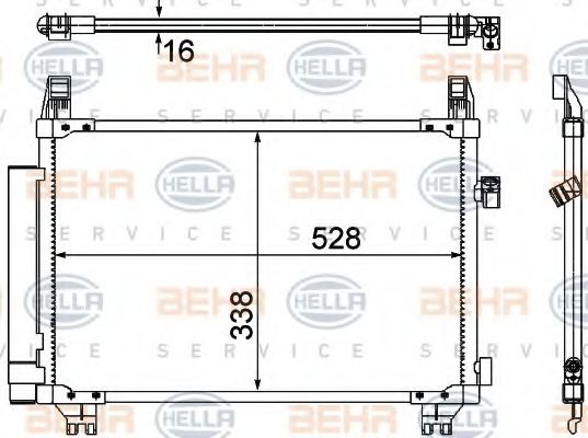 Конденсатор, кондиционер BEHR HELLA SERVICE 8FC 351 307-671