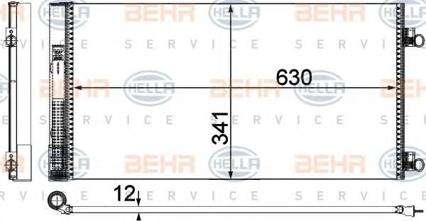 Конденсатор, кондиционер BEHR HELLA SERVICE 8FC 351 319-641