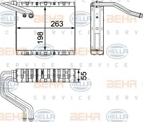 Испаритель, кондиционер BEHR HELLA SERVICE 8FV 351 330-511