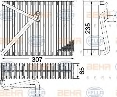 Испаритель, кондиционер BEHR HELLA SERVICE 8FV 351 330-651