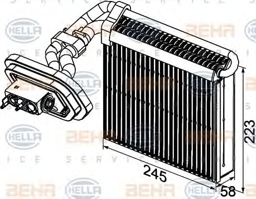 Испаритель, кондиционер BEHR HELLA SERVICE 8FV 351 331-021