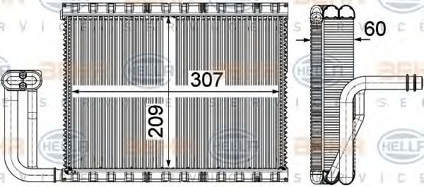 Испаритель, кондиционер BEHR HELLA SERVICE 8FV 351 331-111