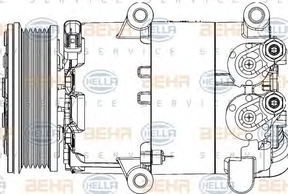 Компрессор, кондиционер BEHR HELLA SERVICE 8FK 351 334-441