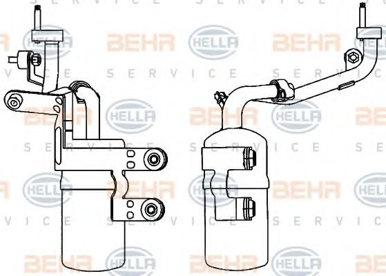 Осушитель, кондиционер BEHR HELLA SERVICE 8FT 351 335-261