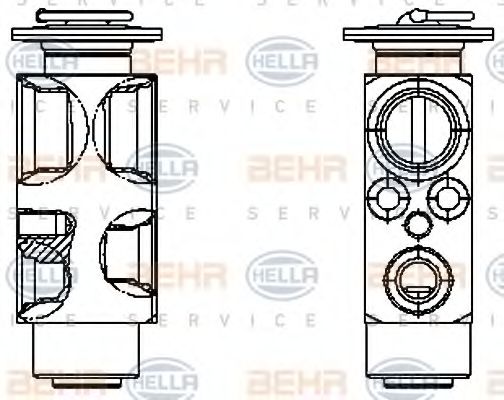 Расширительный клапан, кондиционер BEHR HELLA SERVICE 8UW 351 336-161