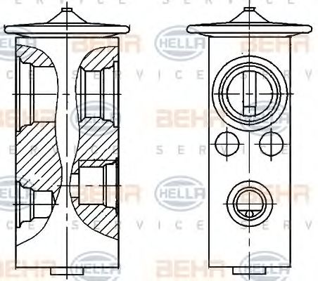 Расширительный клапан, кондиционер BEHR HELLA SERVICE 8UW 351 336-311