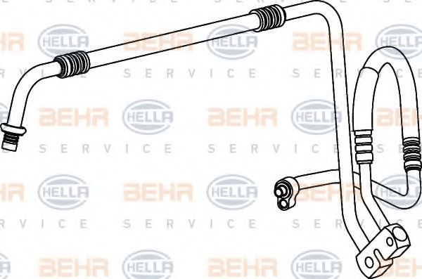 Трубопровод высокого давления, кондиционер BEHR HELLA SERVICE 9GS 351 337-011