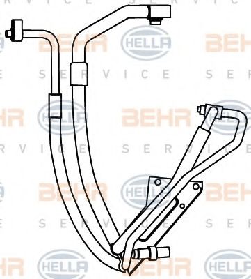 Трубопровод высокого давления, кондиционер BEHR HELLA SERVICE 9GS 351 337-591