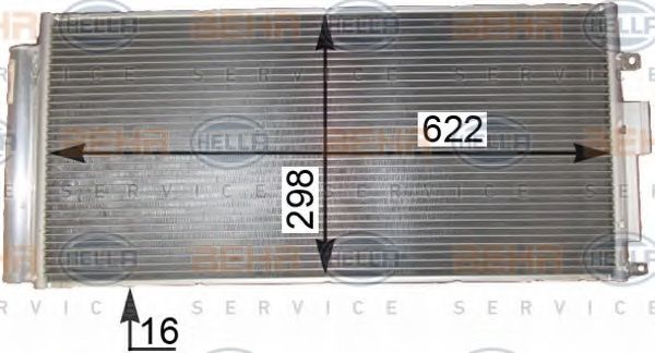 Конденсатор, кондиционер BEHR HELLA SERVICE 8FC 351 344-141