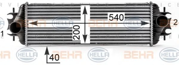 Интеркулер BEHR HELLA SERVICE 8ML 376 700-111