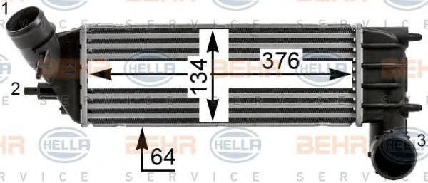 Интеркулер BEHR HELLA SERVICE 8ML 376 700-711