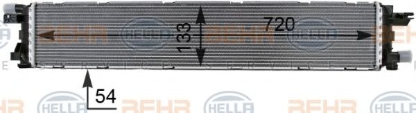 Низкотемпературный охладитель, интеркулер BEHR HELLA SERVICE 8MK 376 701-271