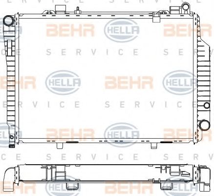 Радиатор, охлаждение двигателя BEHR HELLA SERVICE 8MK 376 711-201