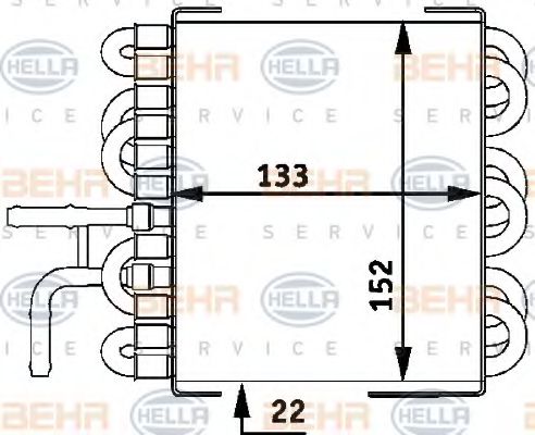 Топливный радиатор BEHR HELLA SERVICE 8MK 376 717-411