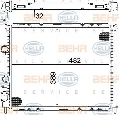 Радиатор, охлаждение двигателя BEHR HELLA SERVICE 8MK 376 717-781