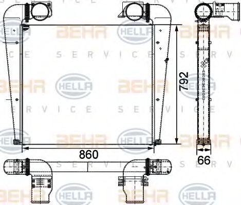 Интеркулер BEHR HELLA SERVICE 8ML 376 722-381