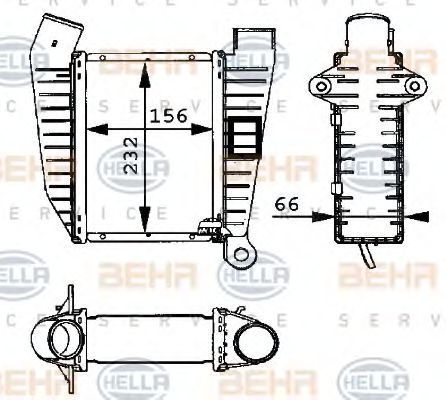Интеркулер BEHR HELLA SERVICE 8ML 376 723-001