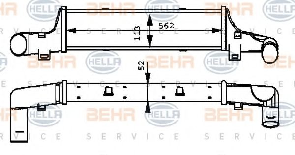 Интеркулер BEHR HELLA SERVICE 8ML 376 723-151