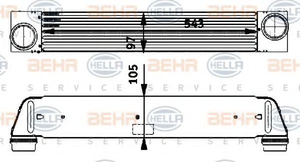 Интеркулер BEHR HELLA SERVICE 8ML 376 723-501