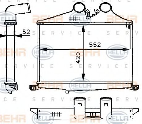 Интеркулер BEHR HELLA SERVICE 8ML 376 723-691