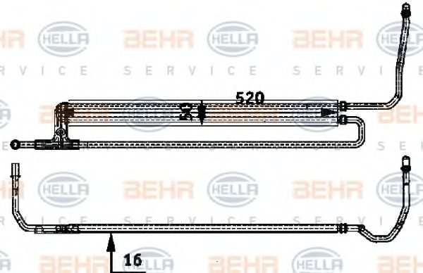 Масляный радиатор, рулевое управление BEHR HELLA SERVICE 8MO 376 726-351