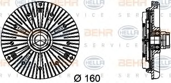 Сцепление, вентилятор радиатора BEHR HELLA SERVICE 8MV 376 734-451