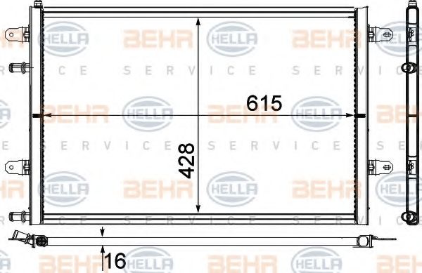 Низкотемпературный охладитель, интеркулер BEHR HELLA SERVICE 8MK 376 737-111