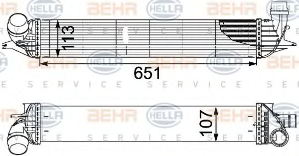 Интеркулер BEHR HELLA SERVICE 8ML 376 745-241