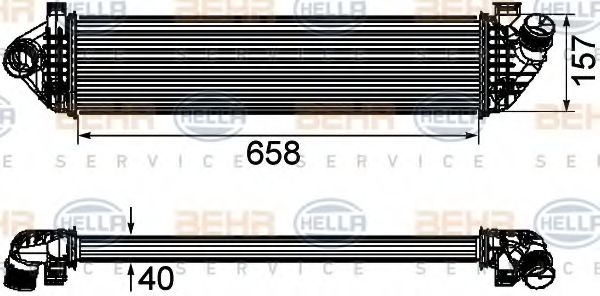 Интеркулер BEHR HELLA SERVICE 8ML 376 746-581