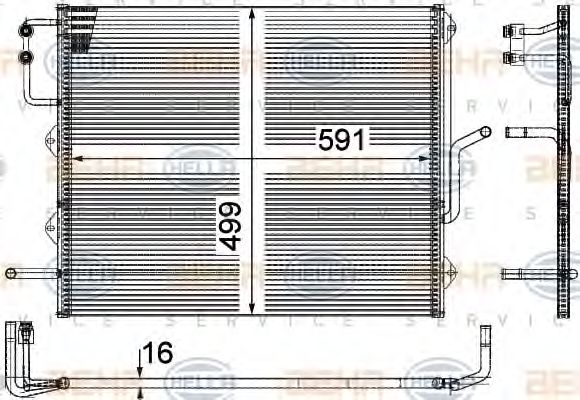 Радиатор, охлаждение двигателя BEHR HELLA SERVICE 8MK 376 749-801