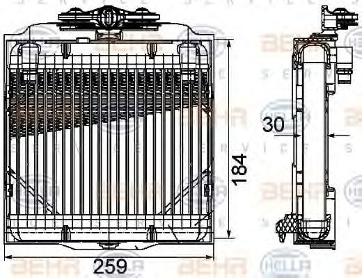 Масляный радиатор, автоматическая коробка передач BEHR HELLA SERVICE 8MO 376 753-571