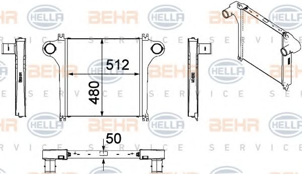 Интеркулер BEHR HELLA SERVICE 8ML 376 756-071