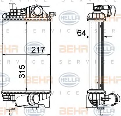 Интеркулер BEHR HELLA SERVICE 8ML 376 756-421