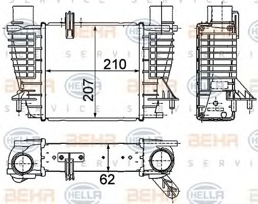 Интеркулер BEHR HELLA SERVICE 8ML 376 756-621