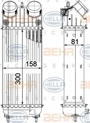 Интеркулер BEHR HELLA SERVICE 8ML 376 756-741