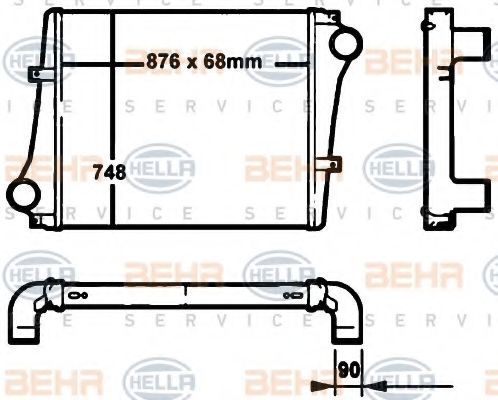 Интеркулер BEHR HELLA SERVICE 8ML 376 760-451