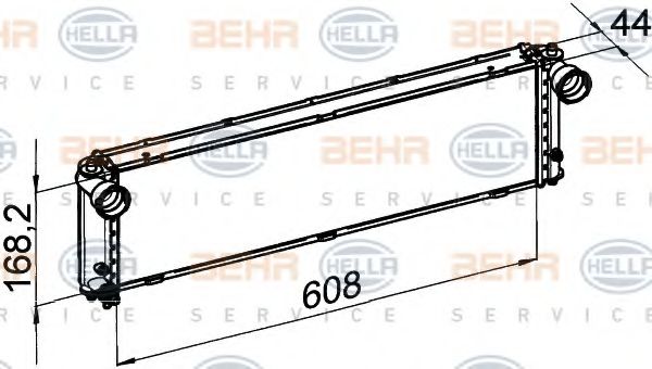 Радиатор, охлаждение двигателя BEHR HELLA SERVICE 8MK 376 765-111