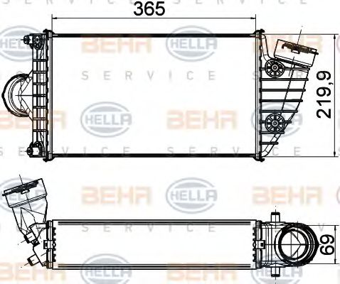 Интеркулер BEHR HELLA SERVICE 8ML 376 765-211