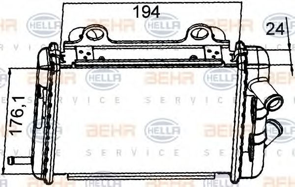 Радиатор, охлаждение двигателя BEHR HELLA SERVICE 8MK 376 765-261