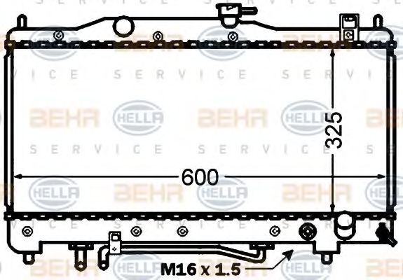 Радиатор, охлаждение двигателя BEHR HELLA SERVICE 8MK 376 773-271