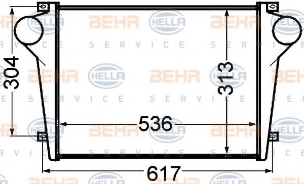 Интеркулер BEHR HELLA SERVICE 8ML 376 776-731
