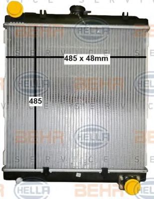 Радиатор, охлаждение двигателя BEHR HELLA SERVICE 8MK 376 787-201